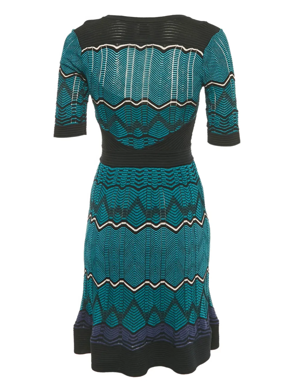 Missoni Pre-Owned patterned-knit mini dress - Blauw