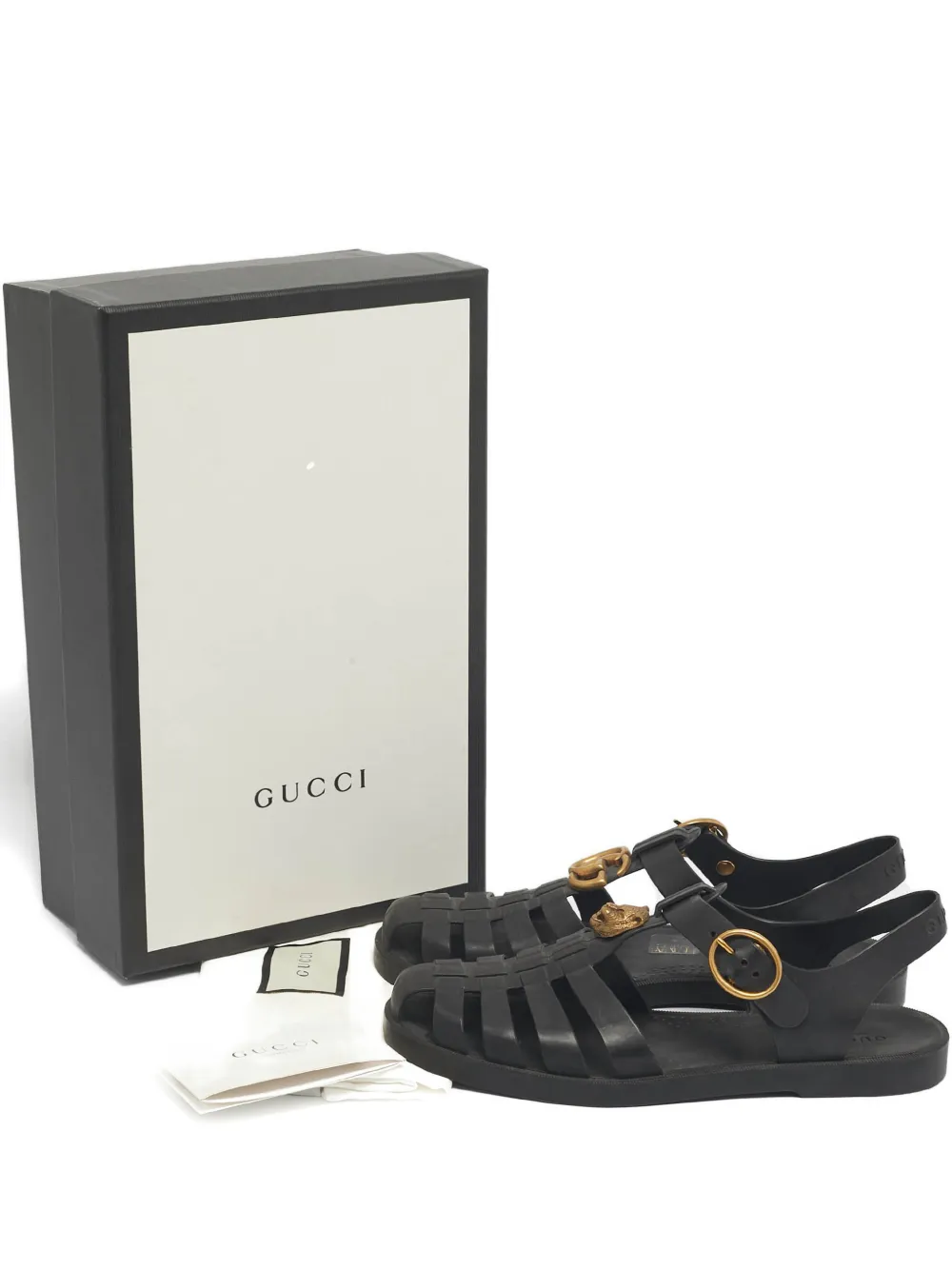 Gucci Pre-Owned tiger-head sandals - Nero