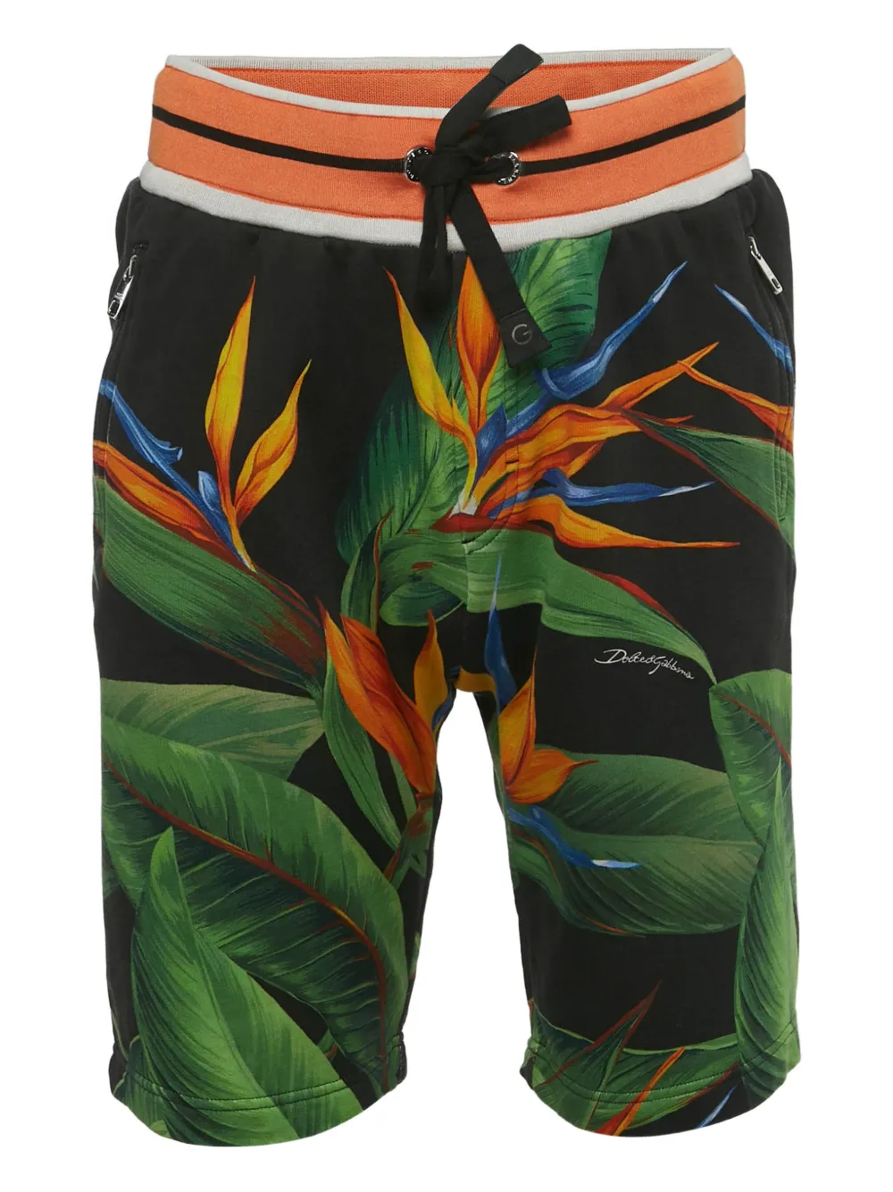 Dolce & Gabbana Pre-Owned tropical-print knitted shorts | Green | Image 1