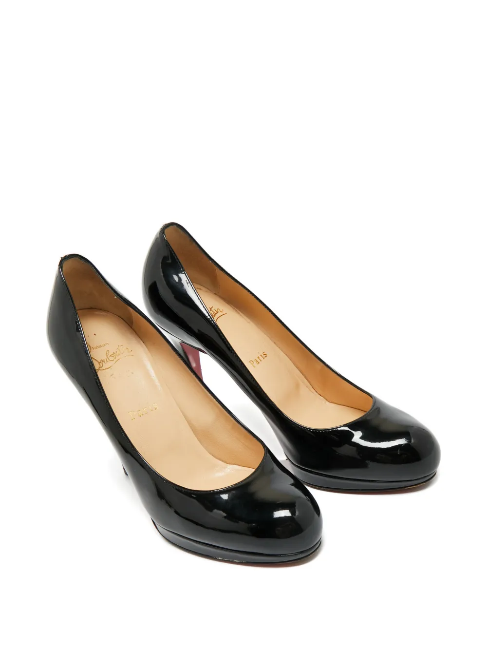 Christian Louboutin Pre-Owned leather stiletto-heel pumps - Zwart