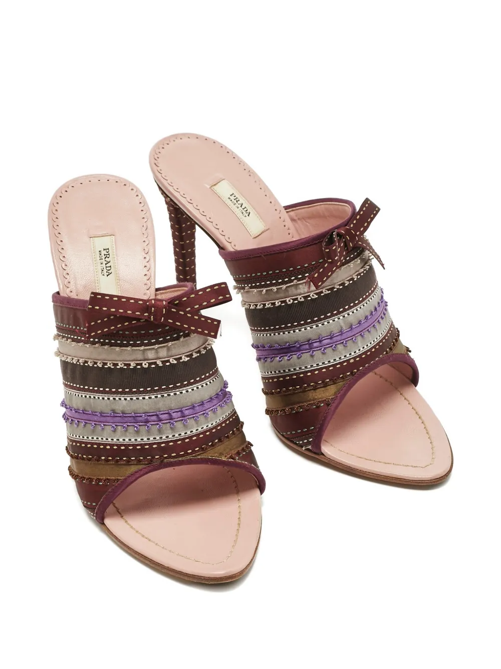 Prada Pre-Owned bow-detail sandals - Bruin