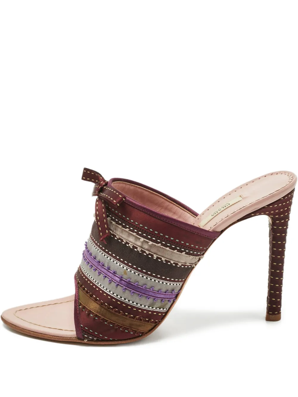 Prada Pre-Owned bow-detail sandals - Marrone