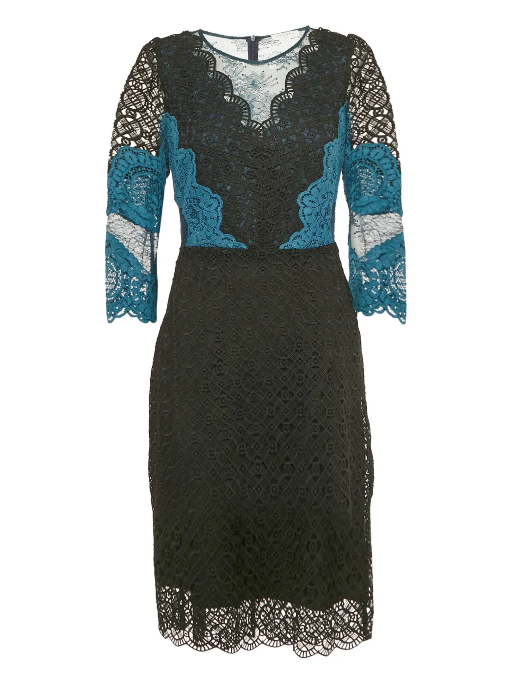 SANDRO lace-pattern midi dress | Black | Image 1