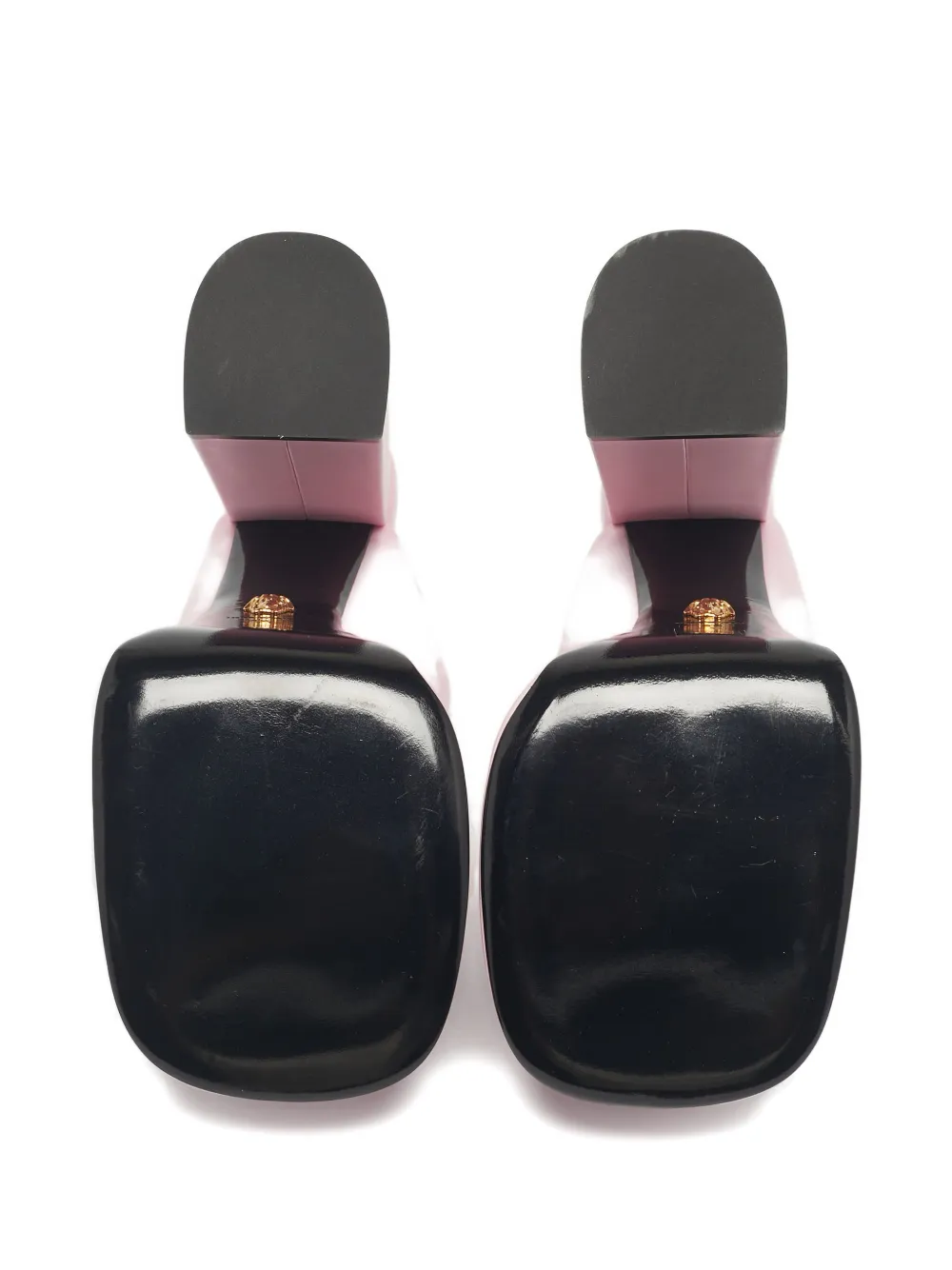 Versace Pre-Owned leather platform sandals - Roze