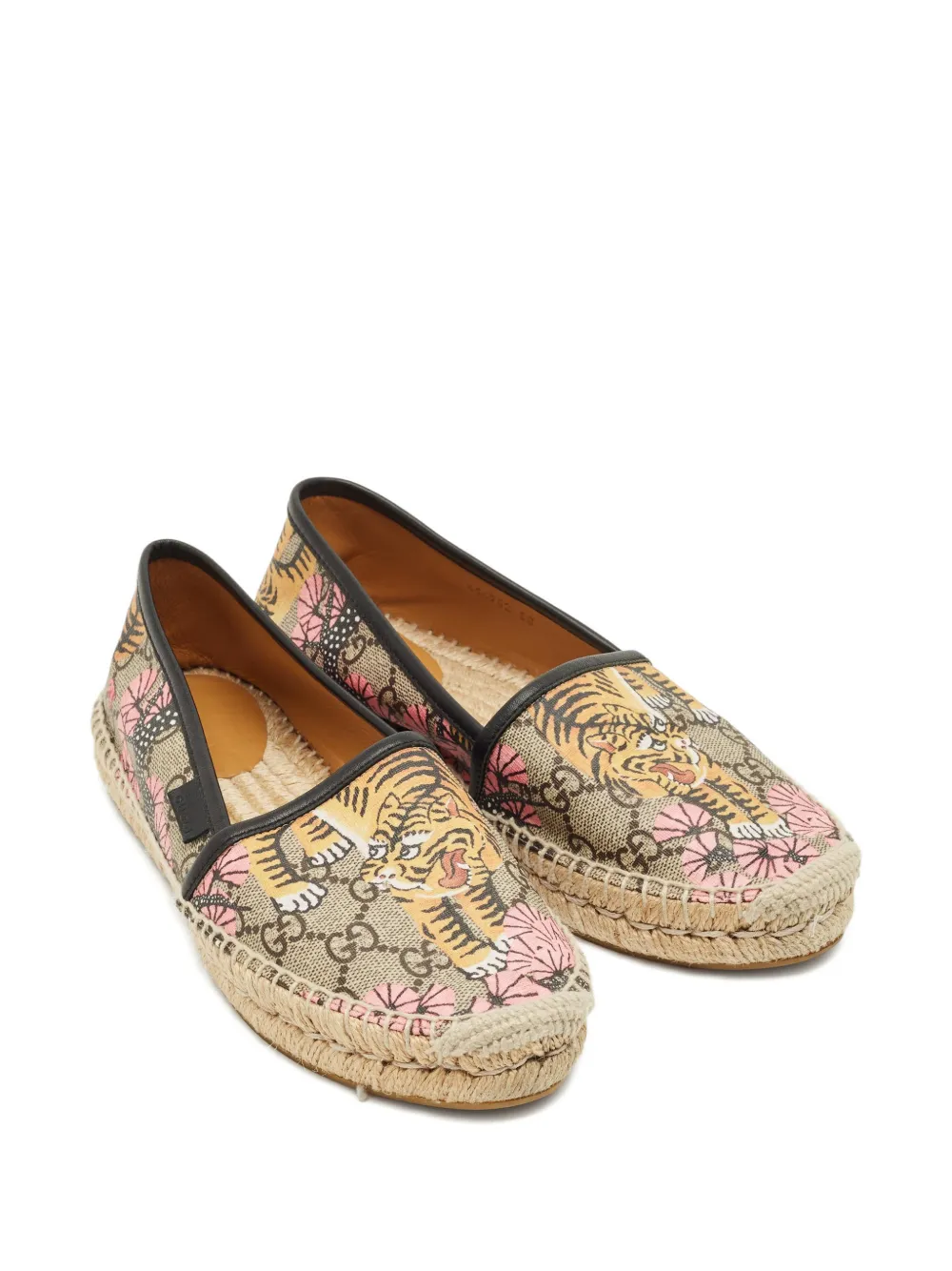 Gucci Pre-Owned GG Supreme round-toe espadrilles - Beige