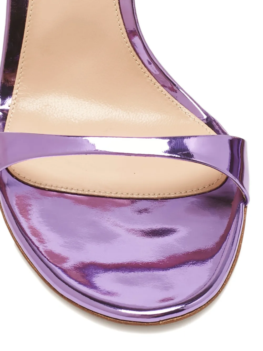 Pre-owned Gianvito Rossi Aura Leather Sandals In Purple