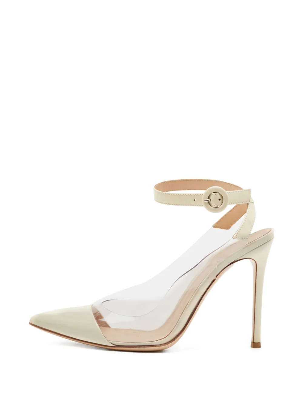 Gianvito Rossi ankle strap court pump shoes - Nude