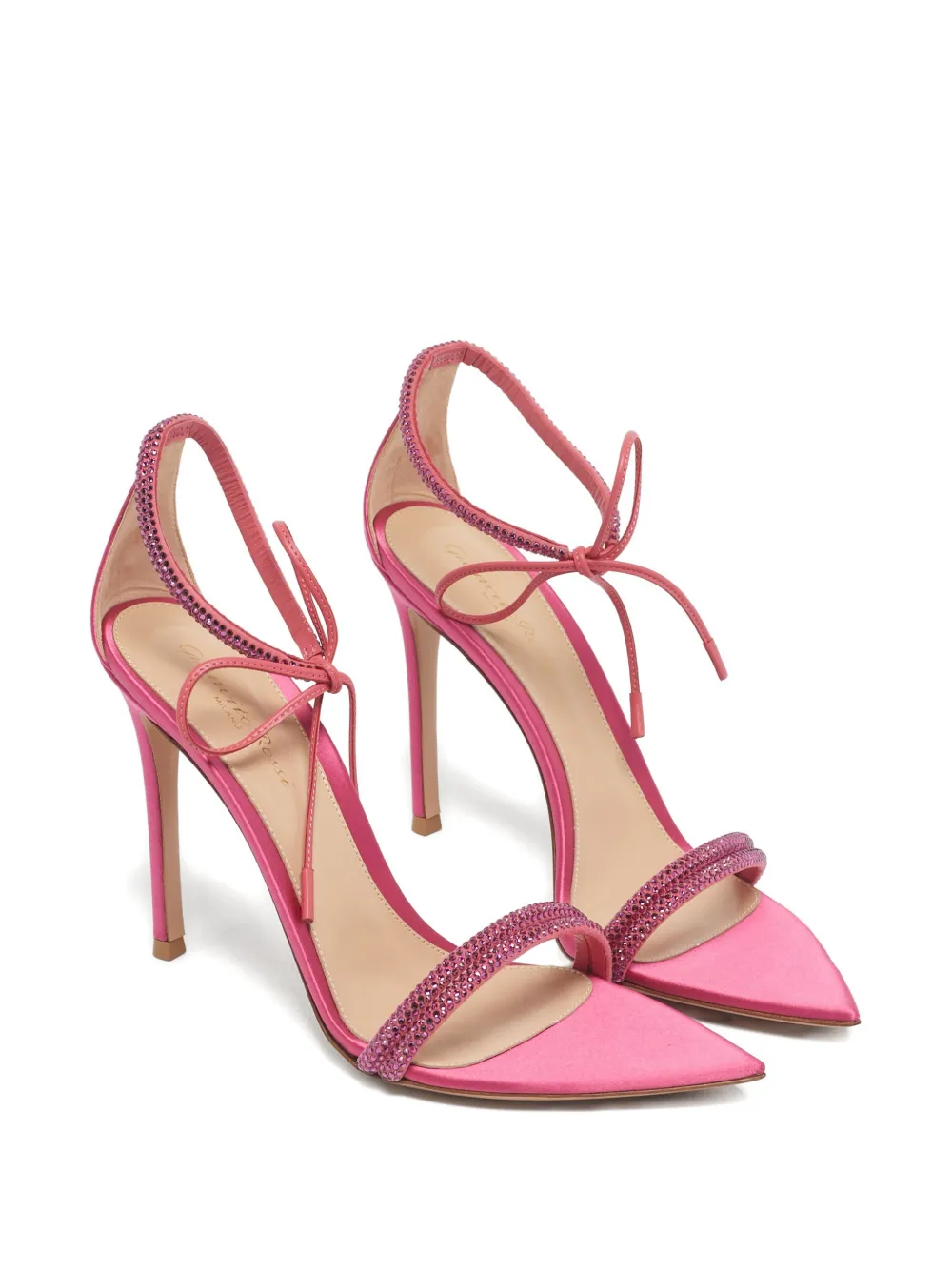 Gianvito Rossi Montecarlo crystal-embellished sandals - Roze