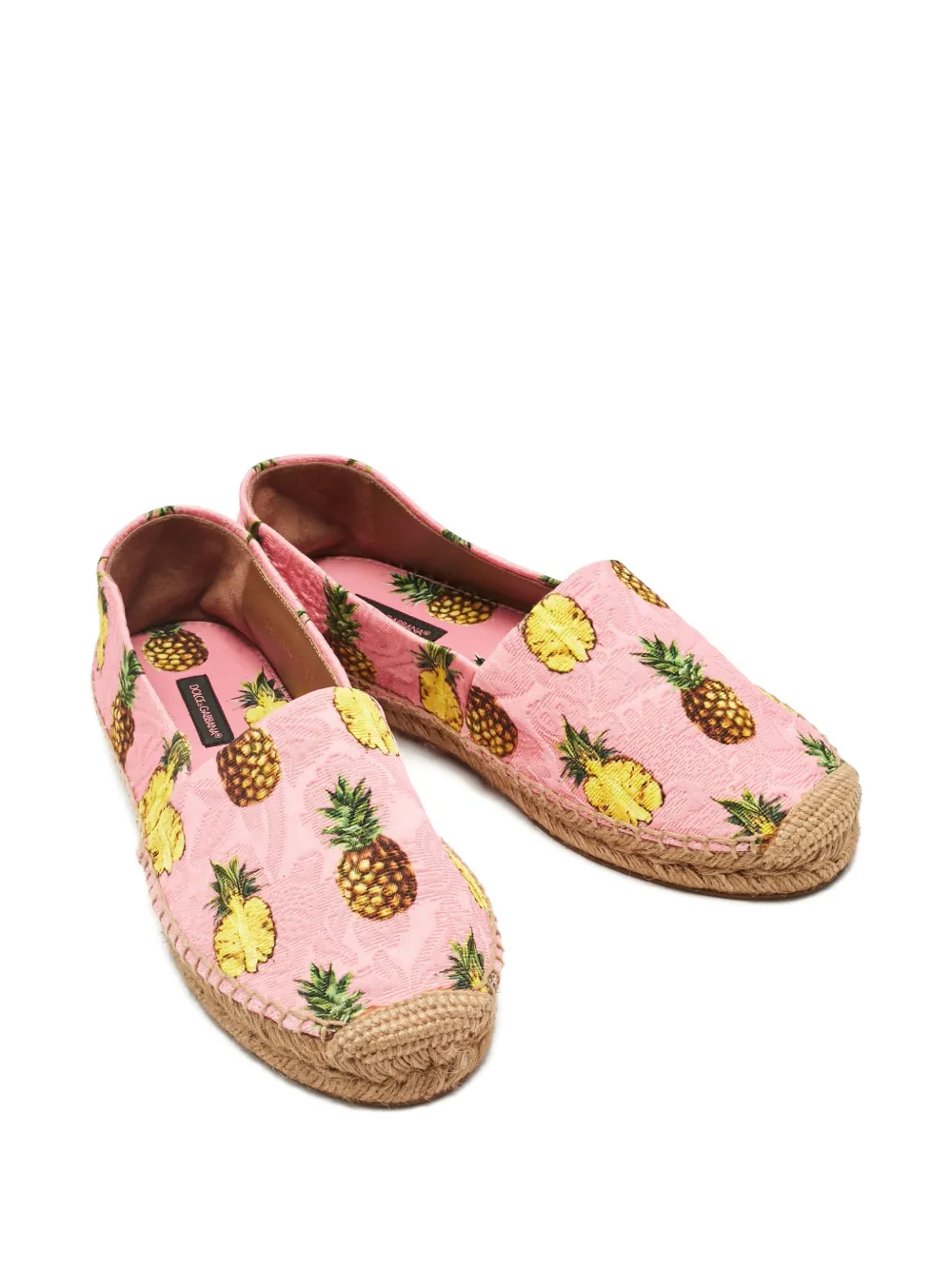 Dolce & Gabbana Pre-Owned pineapple-motif espadrilles - Roze