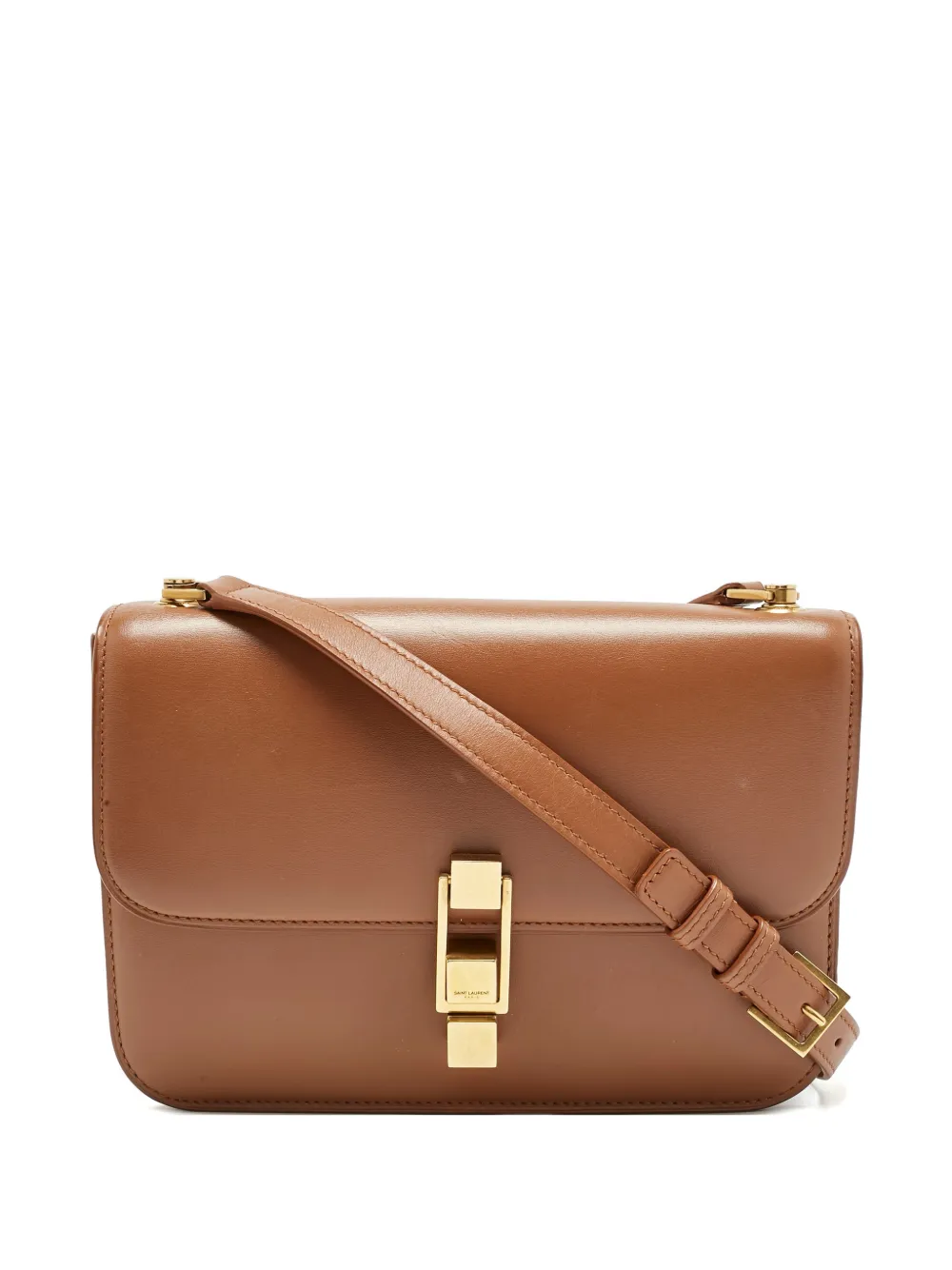 Saint Laurent Pre-Owned Borsa a spalla Le Carré in pelle 2021 - Marrone