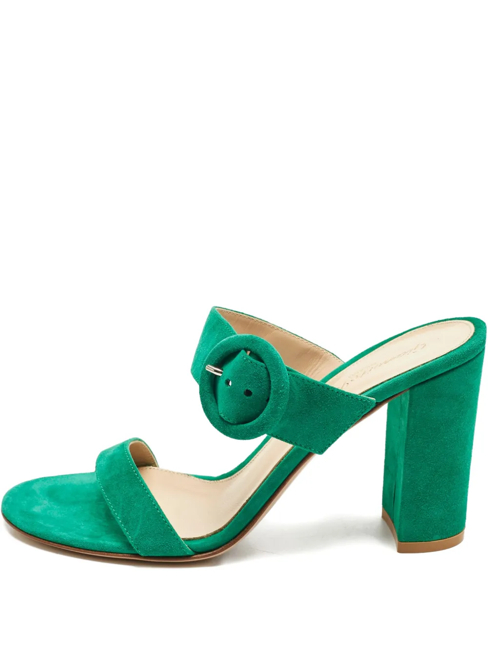 Gianvito Rossi buckle strap suede sandals - Grün