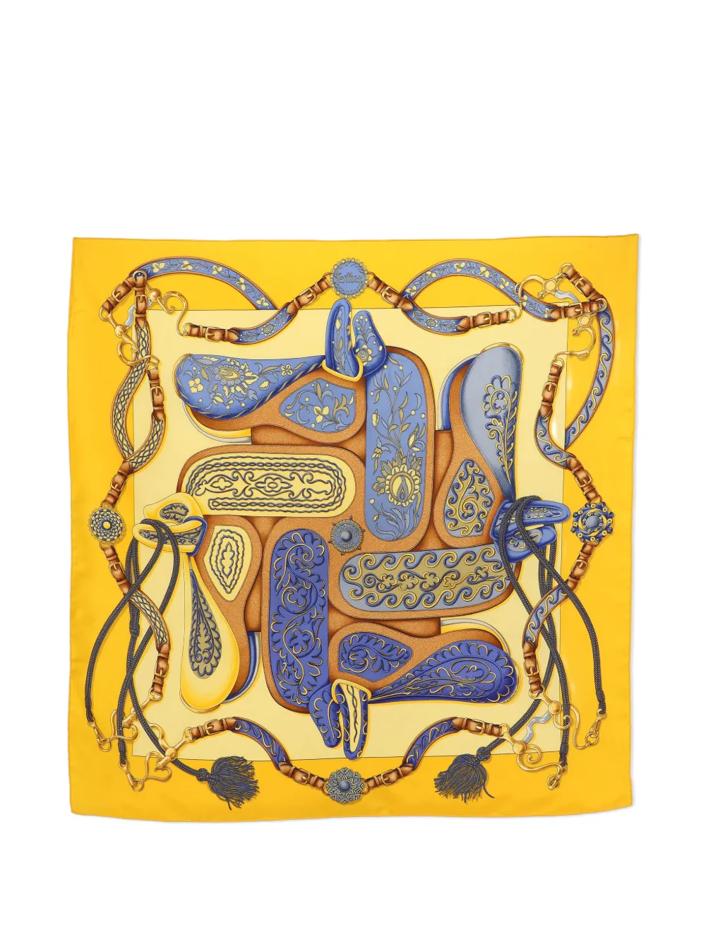 Hermès Pre-Owned Foulard Festival con stampa - Giallo