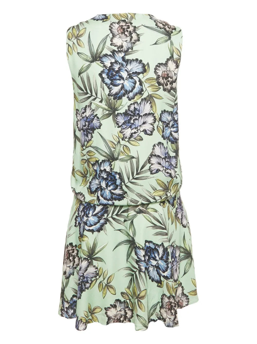 Pre-owned Alice And Olivia Floral-print Mini Dress In Green