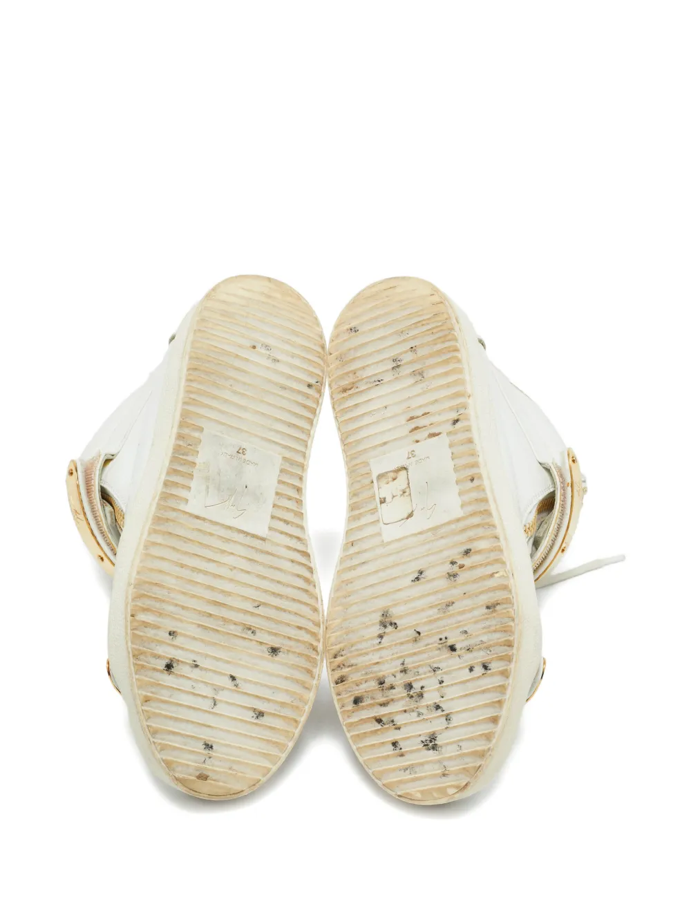 Giuseppe Zanotti Vintage Coby leather high-top sneakers - Wit