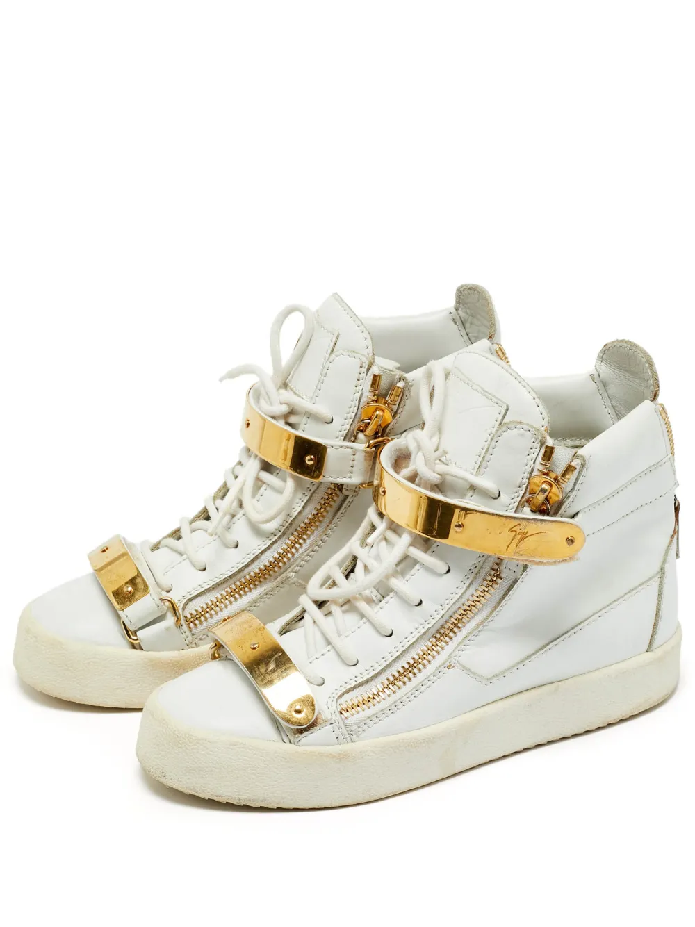 Giuseppe Zanotti Vintage Coby leather high-top sneakers - Weiß