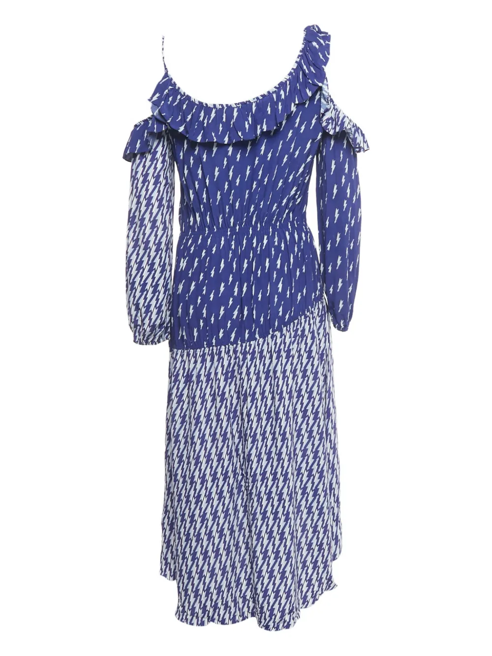 SANDRO crepe midi dress - Blauw