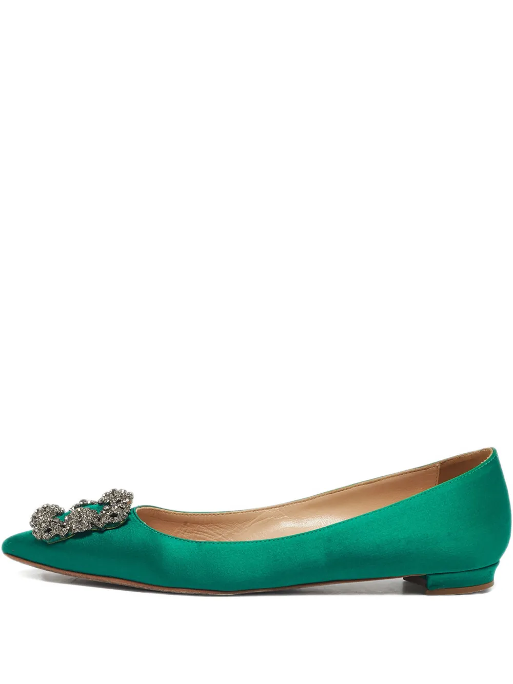 Manolo Blahnik hangisi satin ballet flats - Verde