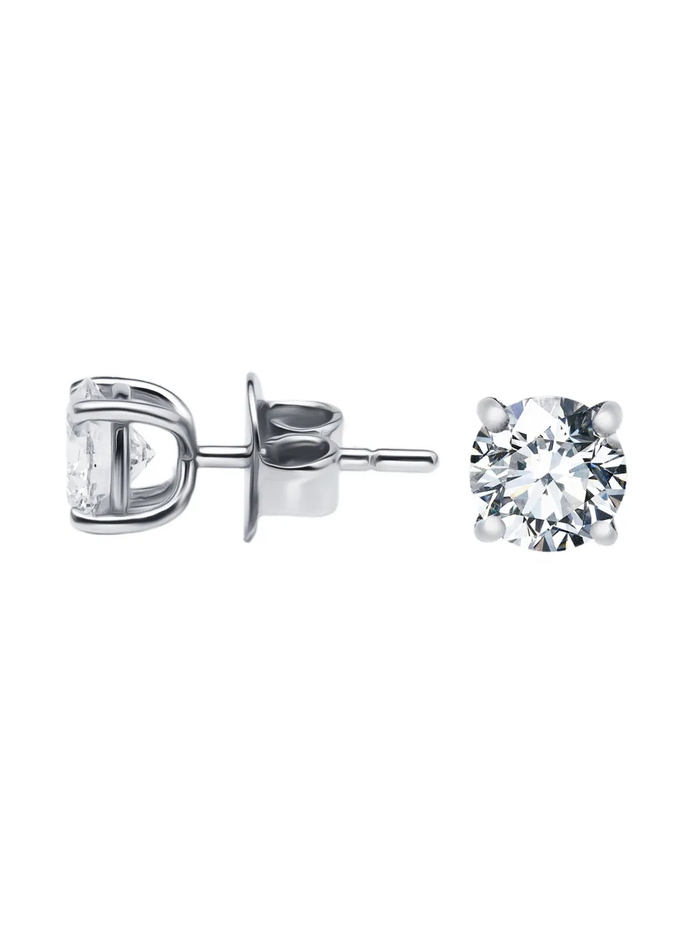 The Row Pre-Owned diamond solitaire stud earrings - Argento