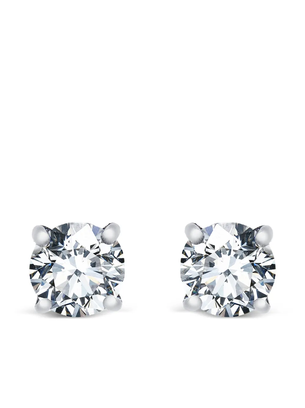 The Row Pre-Owned diamond solitaire stud earrings - Argento