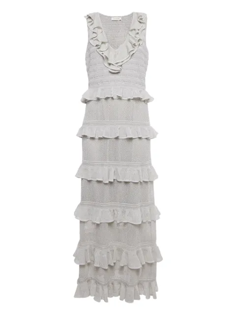 ZIMMERMANN vestido midi con volantes