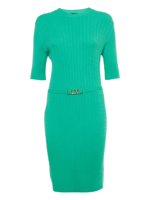 Love Moschino vestido midi tejido con cinturón