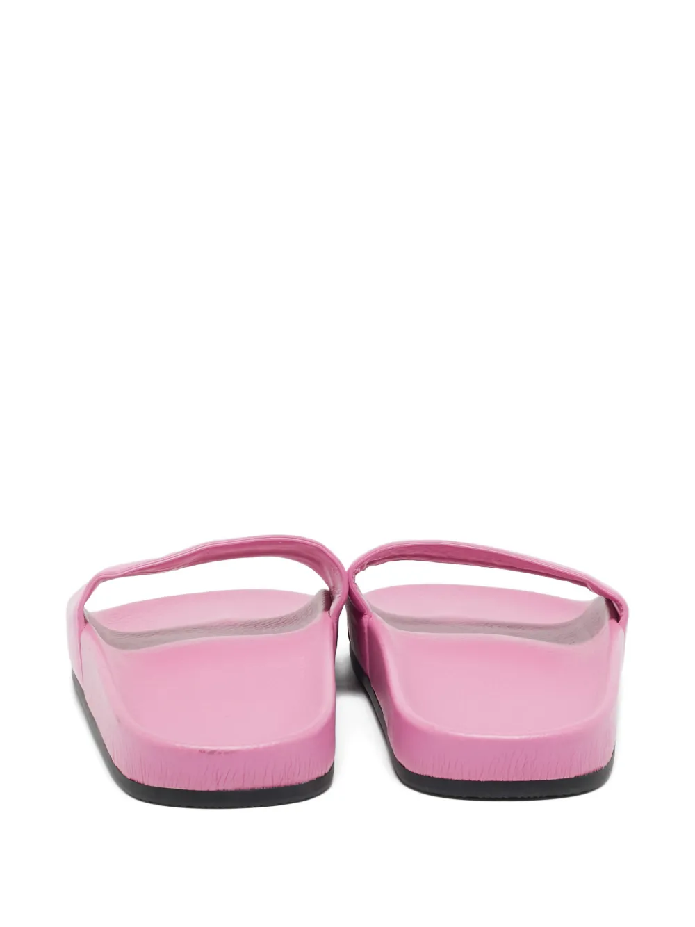 Balenciaga Pre-Owned embossed-logo leather sandals - Roze