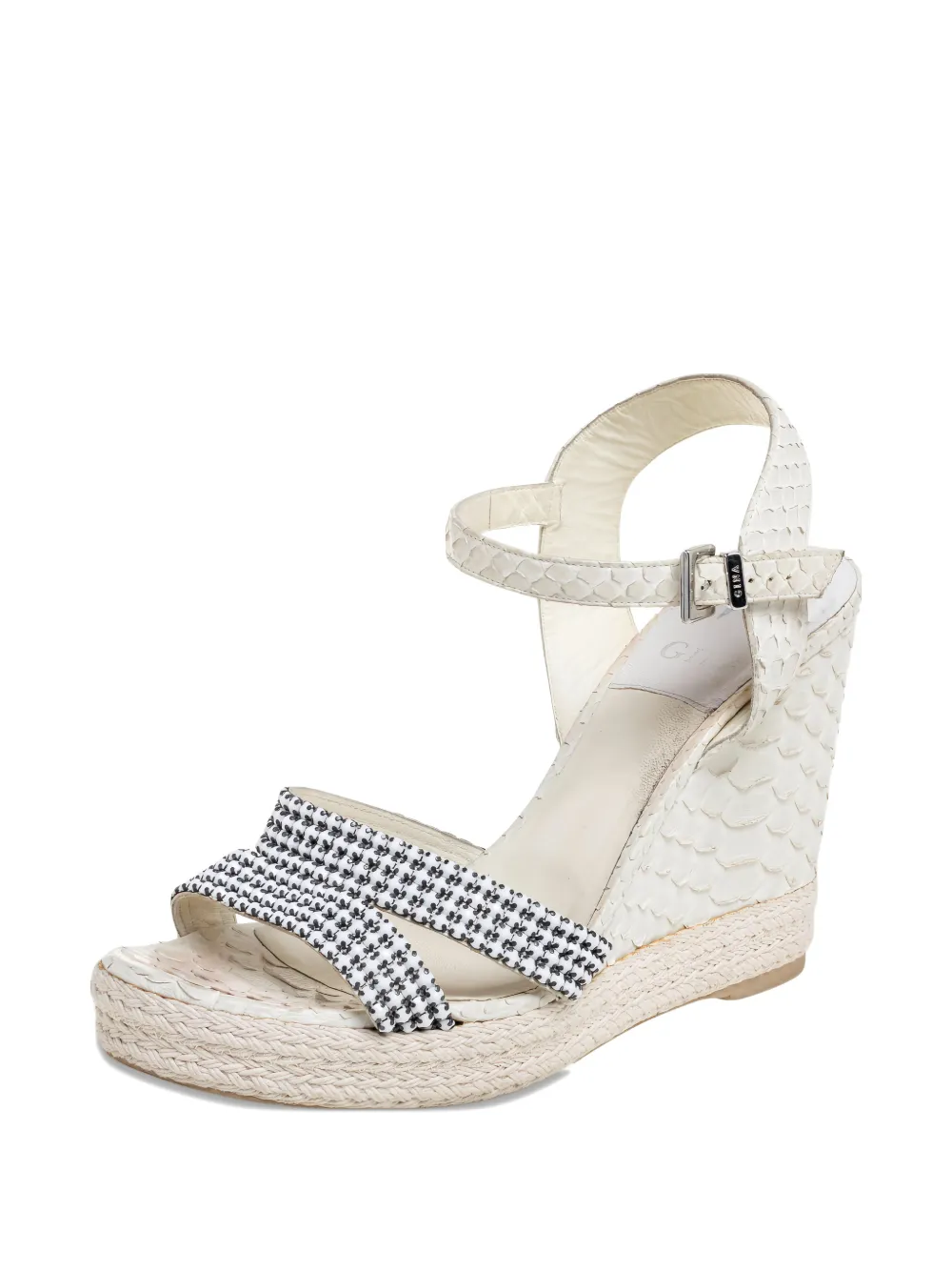 Gina embellished plataform sandals - Wit