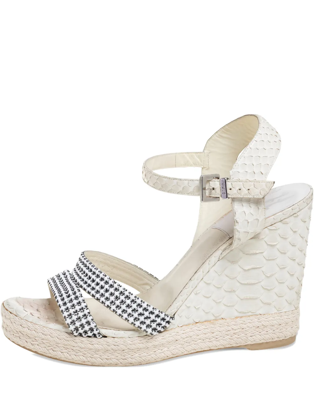Gina embellished plataform sandals - Weiß