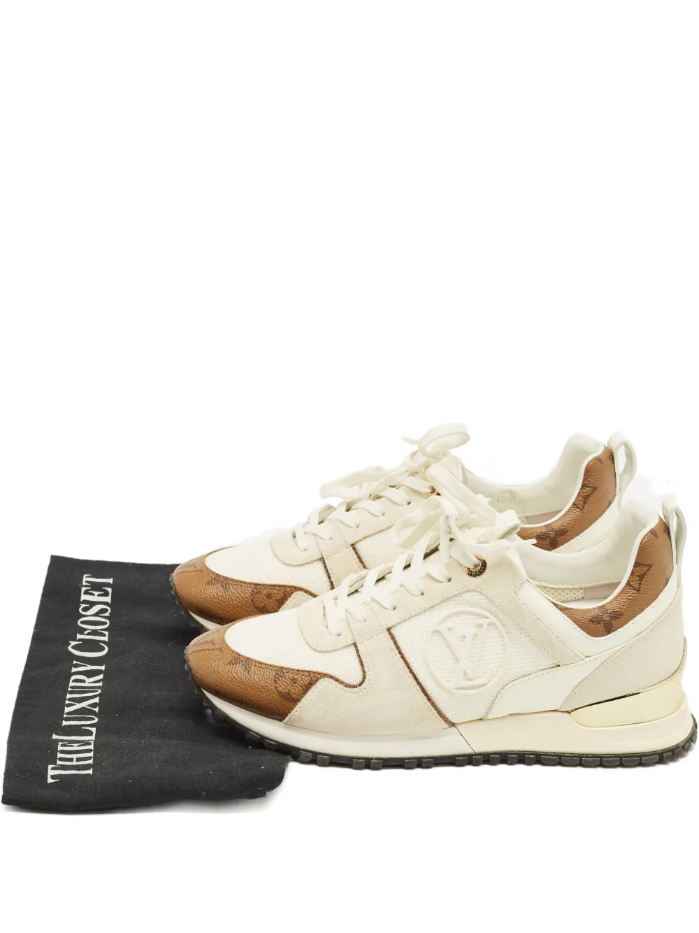 Louis Vuitton Pre-Owned Run Away monogram canvas  sneakers | neutro | Image 1
