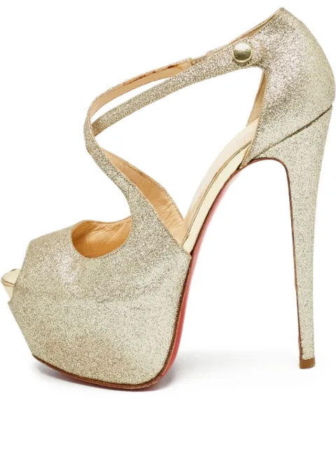 Christian Louboutin Pre-Owned Exagona glitter platform pumps