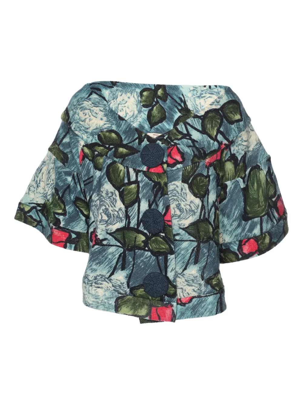 Kenzo Pre-Owned Bluse mit Blumen-Print | Blau | Image 1