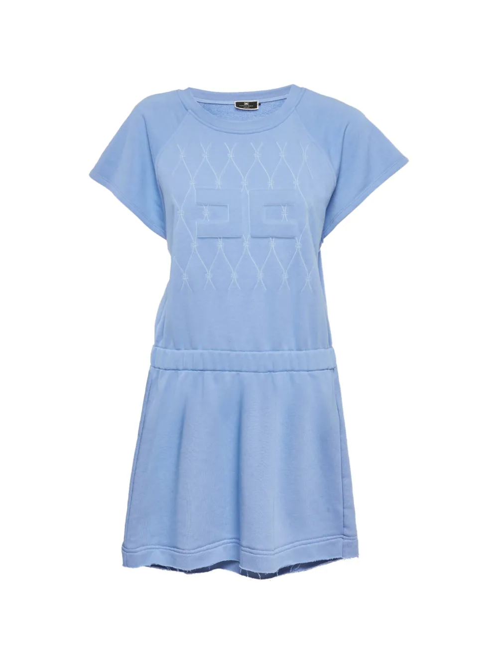 Elisabetta Franchi Abito corto con logo - Blu
