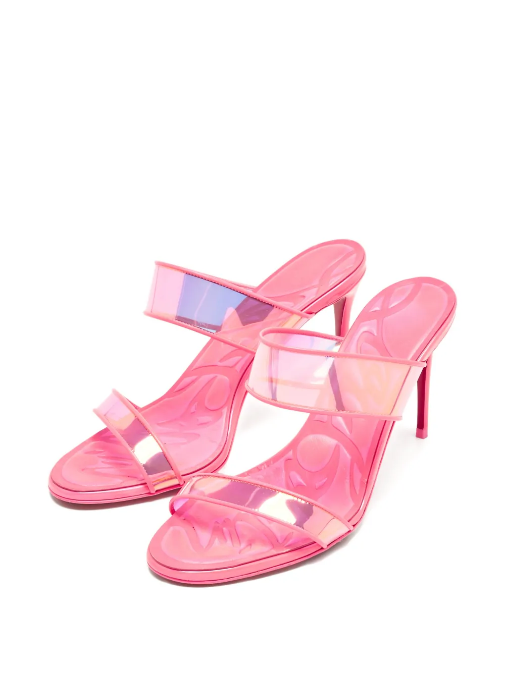 Christian Louboutin Pre-Owned double-strap heeled sandals - Roze