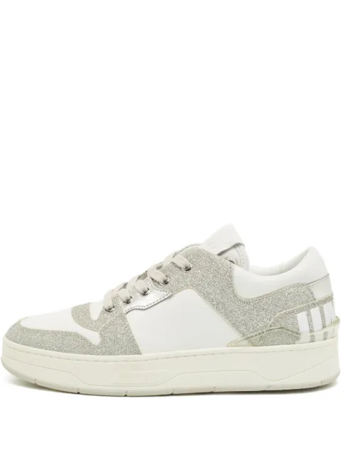 Jimmy Choo Pre-Owned Florent glitter-panelled sneakers