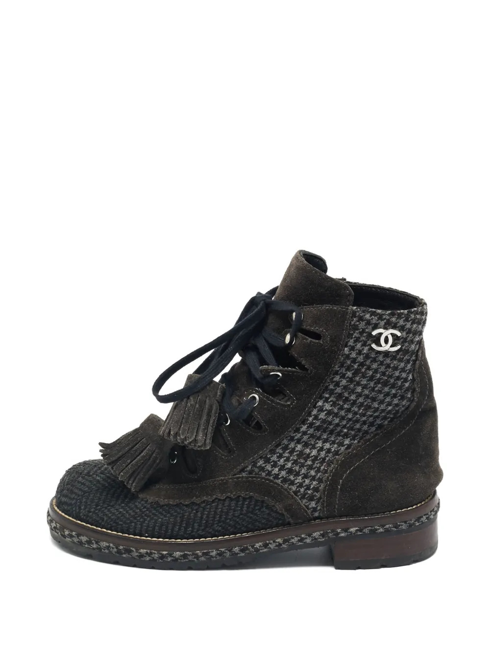 CHANEL Pre-Owned Stiefeletten mit Quasten - Braun
