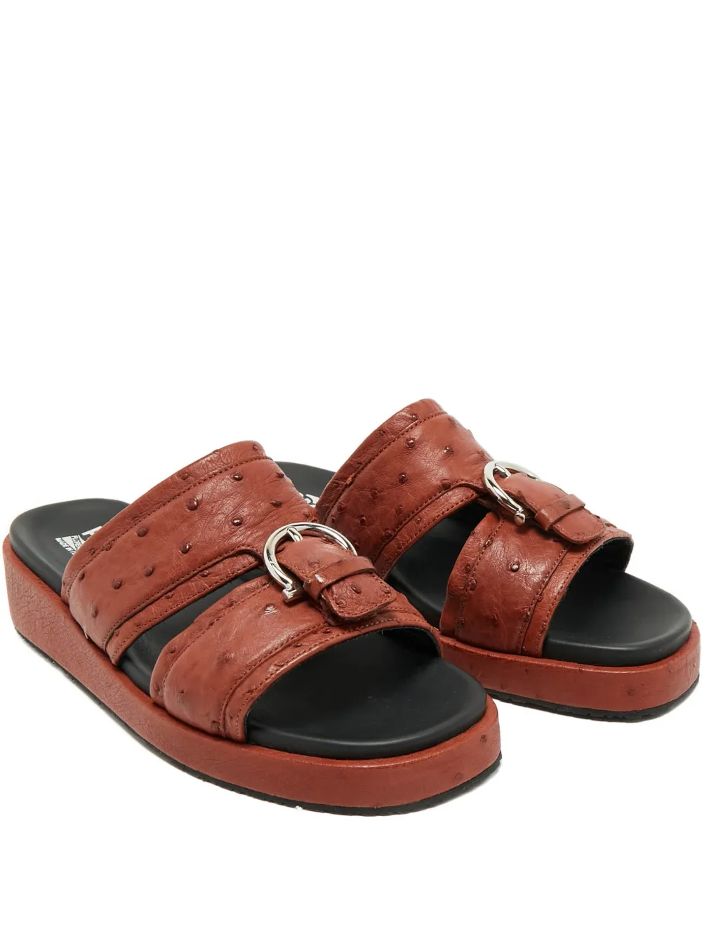 Ferragamo Pre-Owned Lutfi buckle-detail sandals | Brown | Image 1