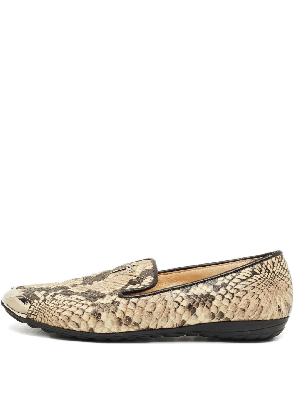 Giuseppe Zanotti embossed leather slippers - Toni neutri