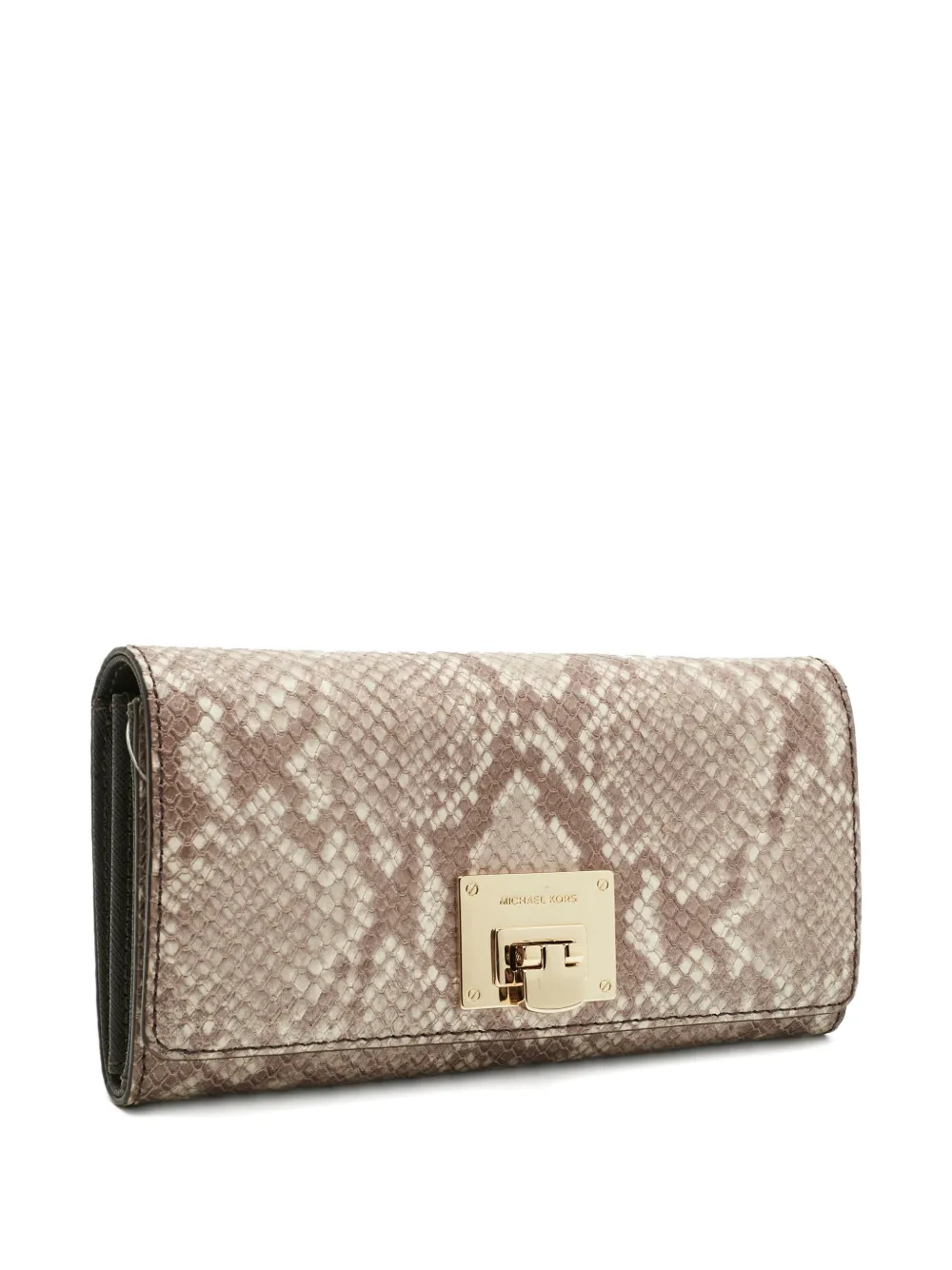 Michael Kors Vintage python-embossed leather wallet - Toni neutri
