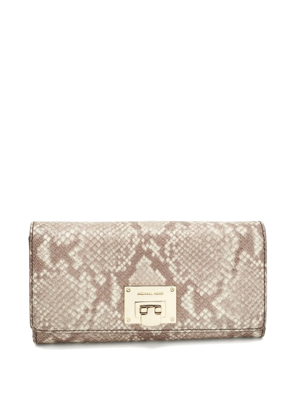 Michael Kors Vintage python-embossed leather wallet - Toni neutri