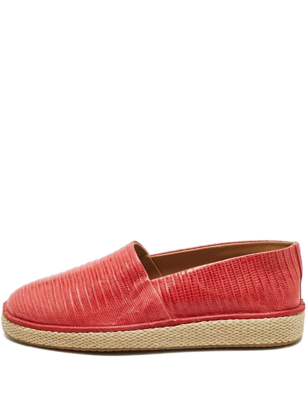 Ferragamo Pre-Owned leather espadrilles | Red | Image 1