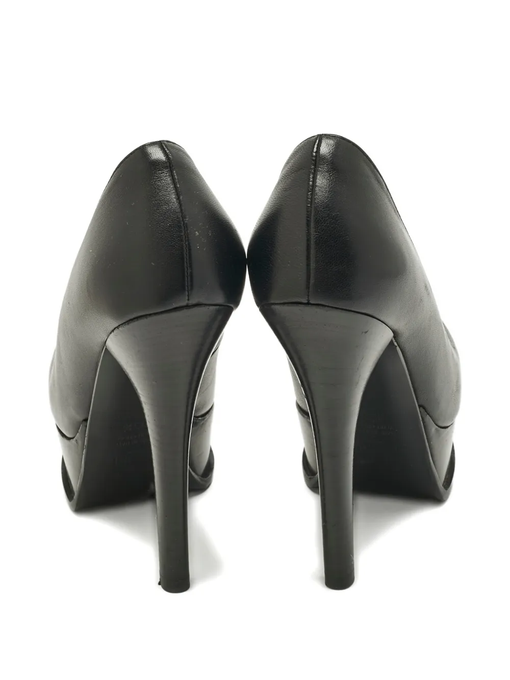 Fendi Pre-Owned Fendista platform leather heeled pumps - Zwart