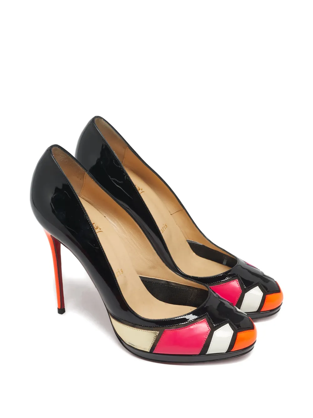 Christian Louboutin Pre-Owned Astrogirl patch-work pumps - Zwart