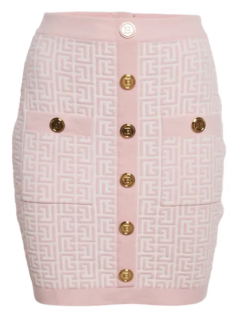 Balmain Pre-Owned jacquard button skirt