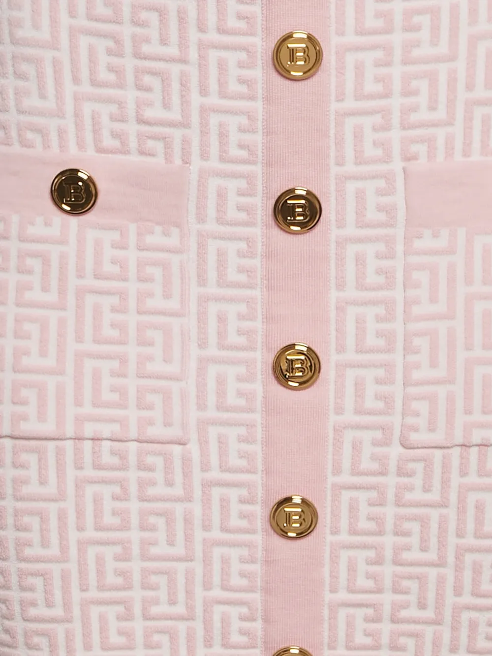 Balmain Pre-Owned jacquard button skirt - Roze