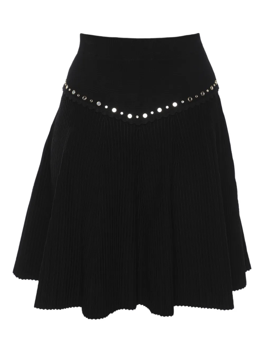 SANDRO Oria embellished knitted midi skirt - Nero
