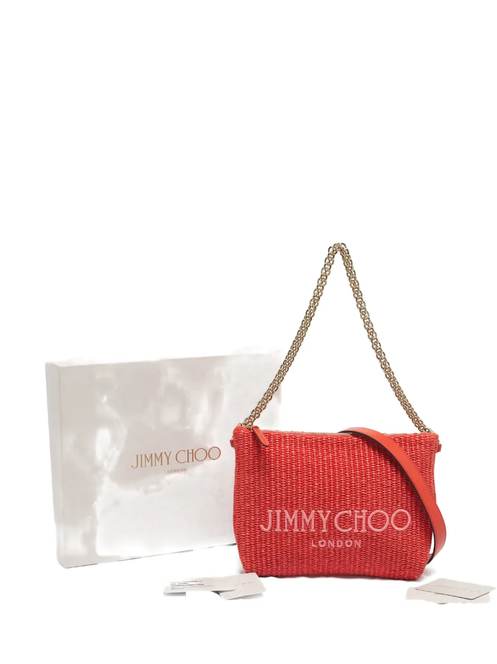 Jimmy Choo Pre-Owned Callie chain-strap shoulder bag | Red | Image 1
