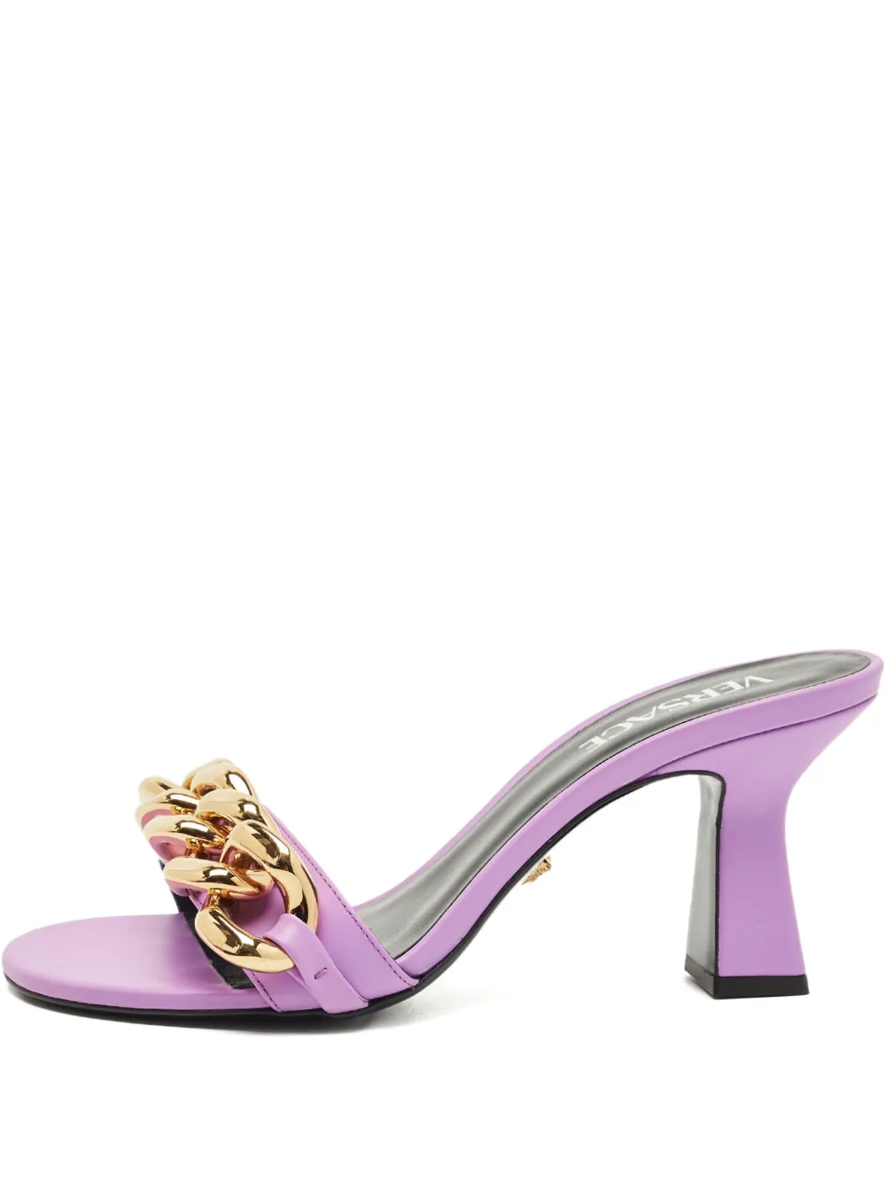 Versace Pre-Owned Medusa chain leather sandals - Viola