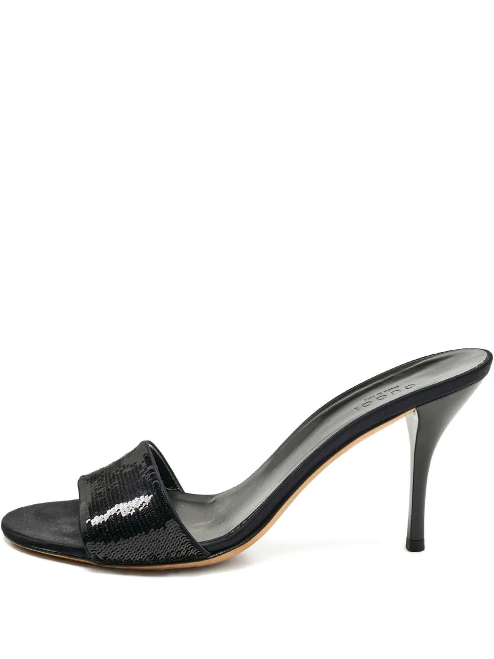 Gucci Pre-Owned sequins-strap heeled sandals - Schwarz