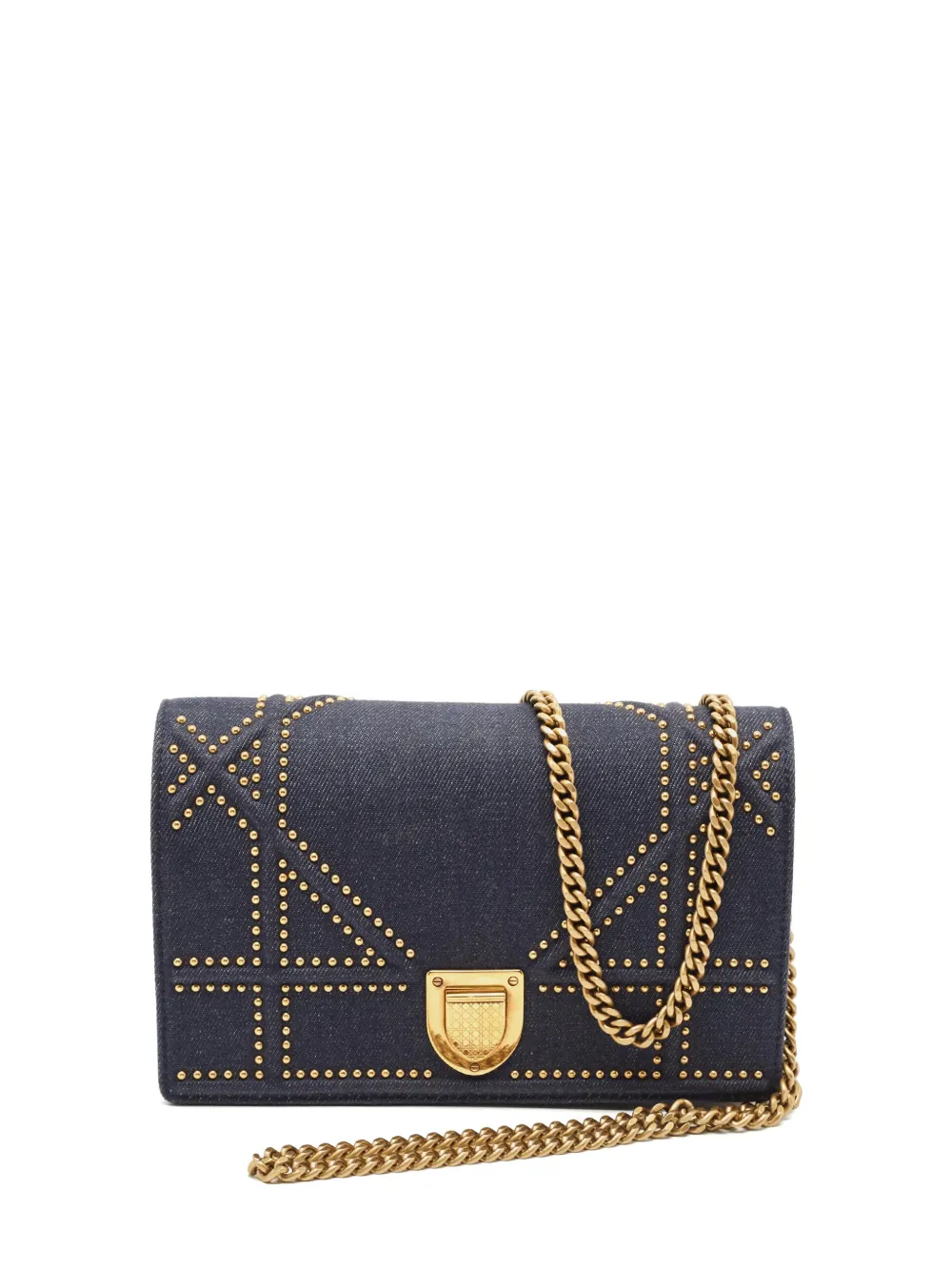 Christian Dior Pre-Owned stud-embellishment crossbody - Blu