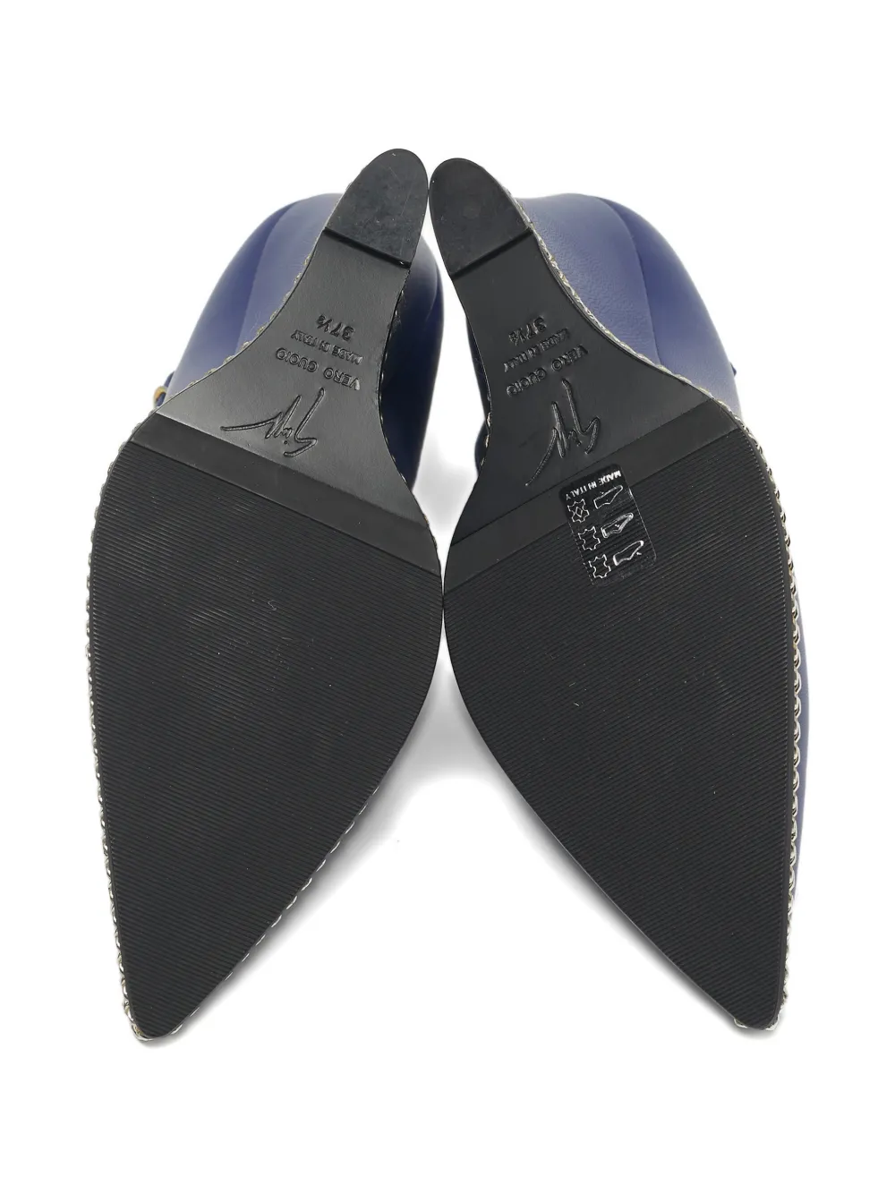 Giuseppe Zanotti Vintage Yvette chain-link leather pumps - Blauw